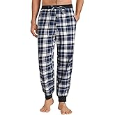 Latuza Men's Cotton Flannel Pajama Pants Plaid Jogger Lounge Pants with Pockets