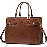 LOVEVOOK Laptop Bag for Women 17 Inch Work Tote, Business Computer Briefcase, PU Leather Tote Bag for Teacher, Large Office Shoulder Purse