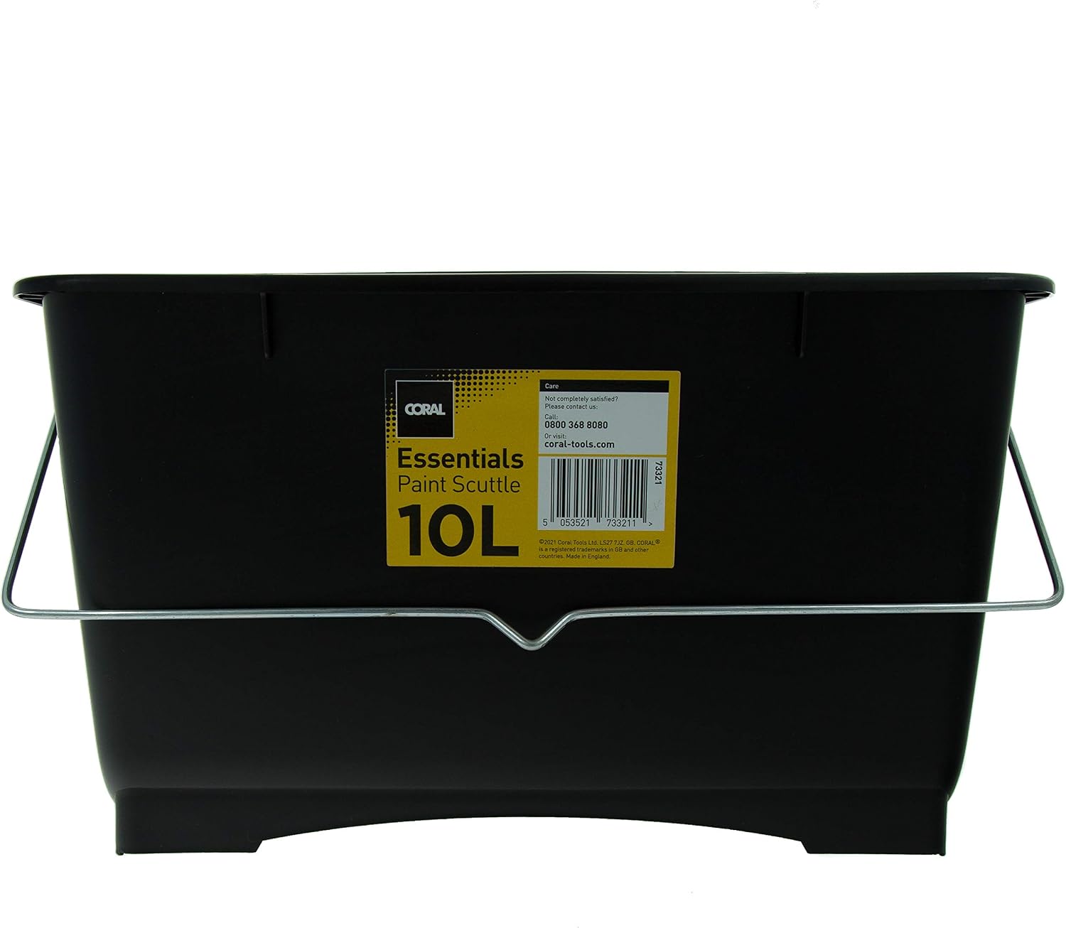 Coral 73321 Essentials Plastic Paint Scuttle Container with Metal Handle for Paints and Paste 10 Litre, Black - Image 3