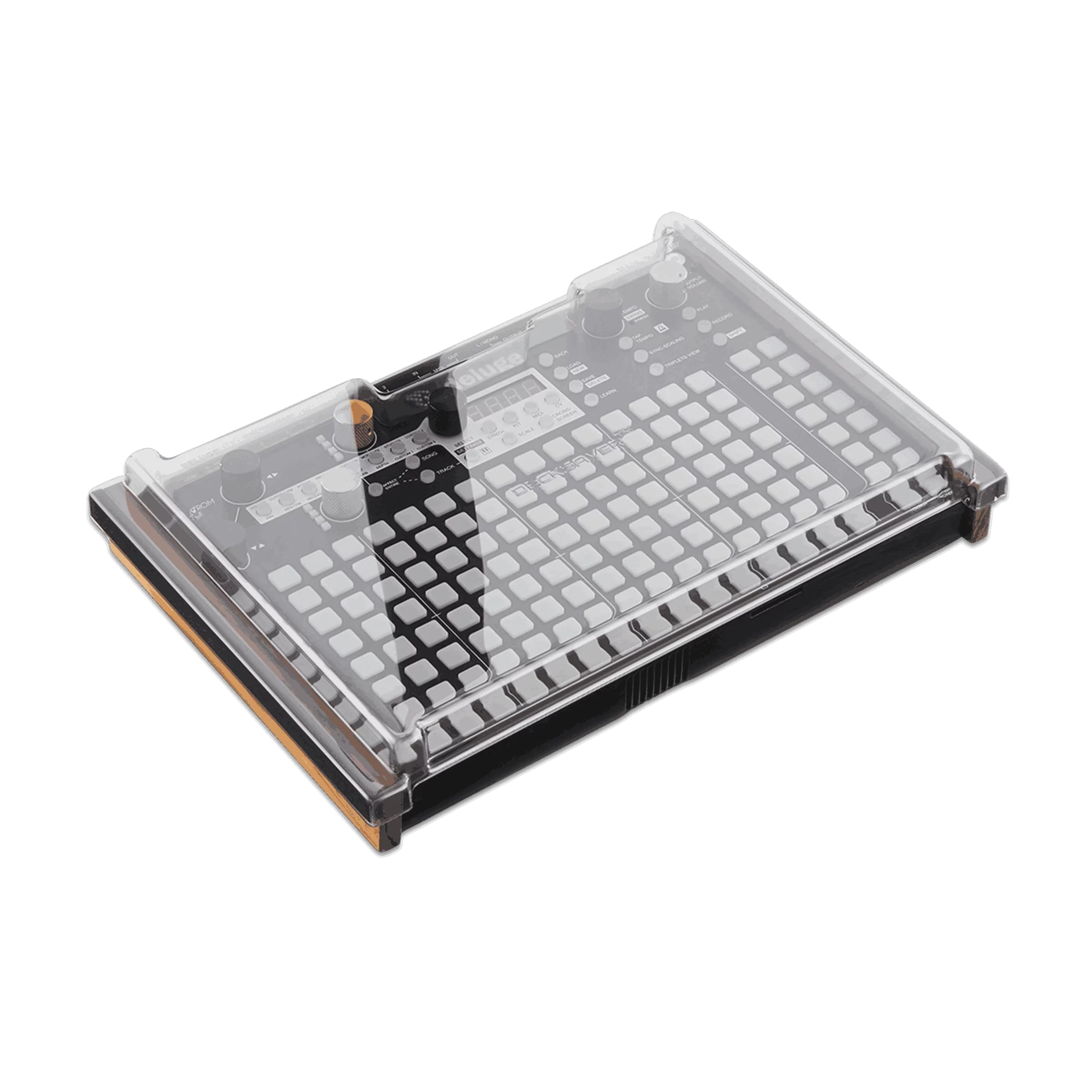 Decksaver Cover for Synthstrom Deluge (Soft-Fit) - Super-Durable Polycarbonate Protective lid in Smoked Clear Colour, Made in The UK - The Producers' Choice for Unbeatable Protection