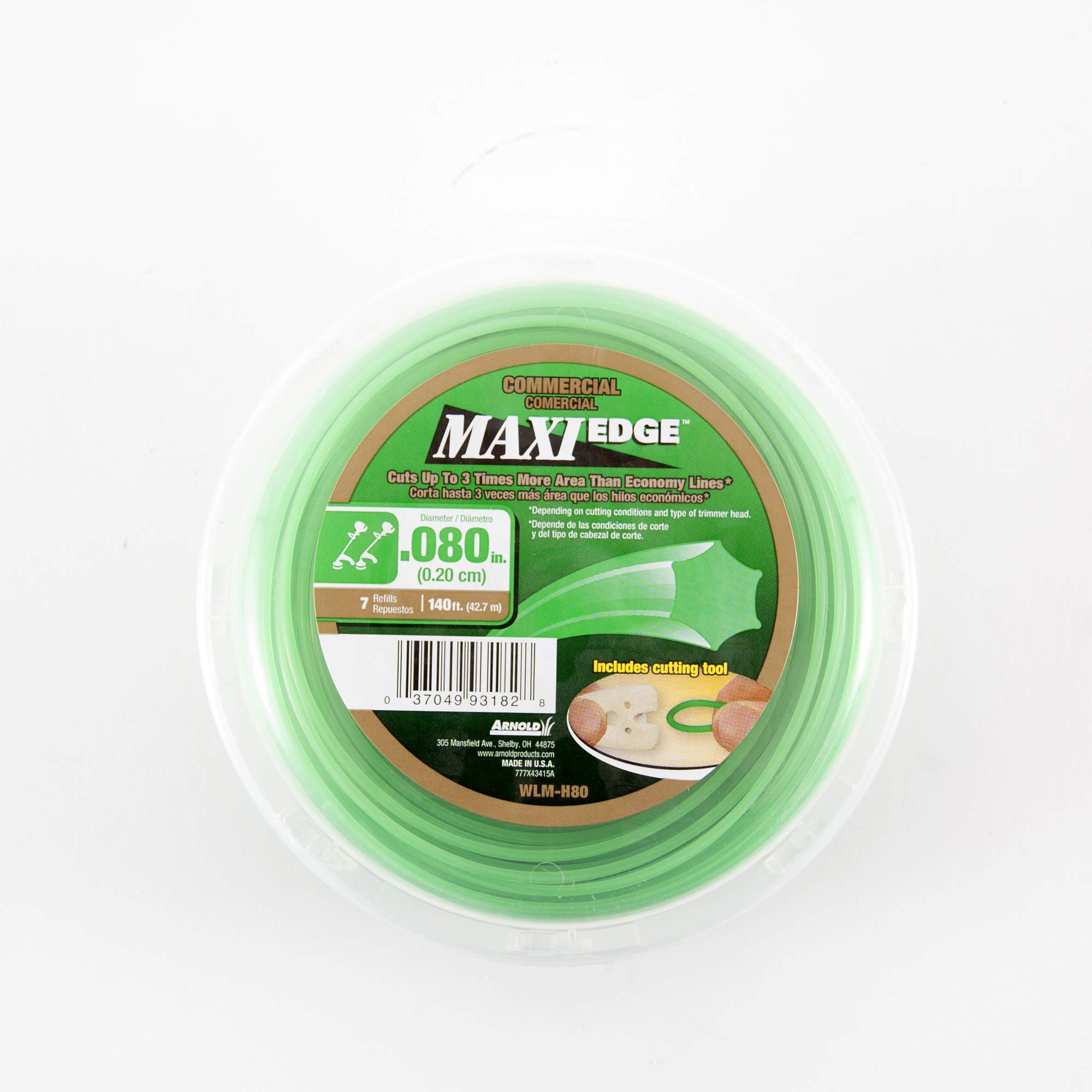 ARNOLD Maxi-Edge .08-Inch x 140-Foot Commercial Grade Trimmer Line