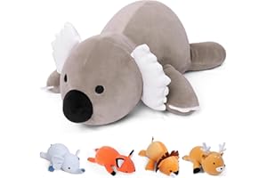 OurHonor Weighted Stuffed Animals, 4.2Lb Weighted Koala Plush, 24in Giant Koala Throw Pillow Soft Plushie Doll Toy Gifts