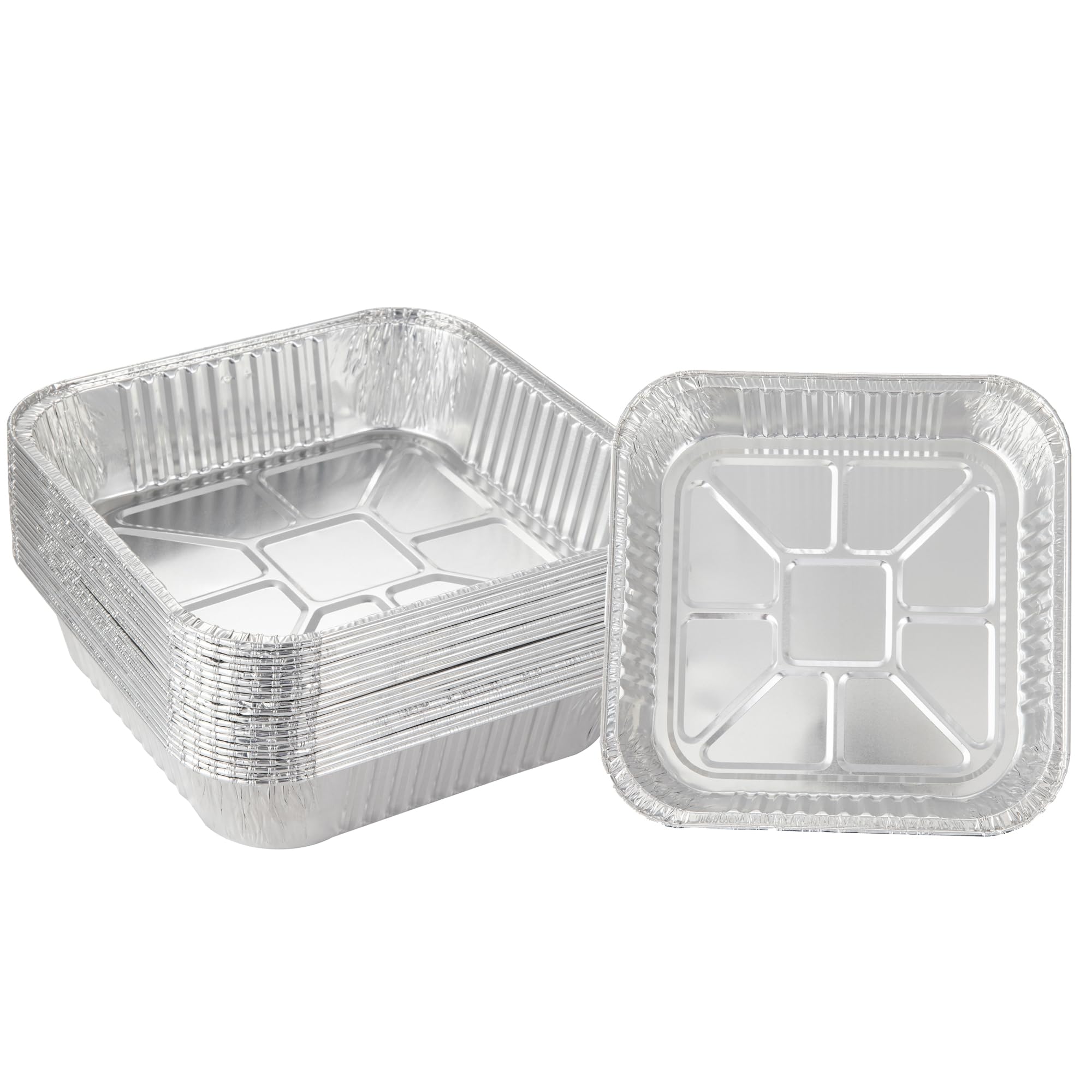 Photo 1 of Waytiffer 10pack- 8 x 8 Aluminum foil Pans Disposable Heavy Duty Square baking Cake Pan, Cooking Tins Homemade Breads Oven Pan, Baking cake Roasting Pans