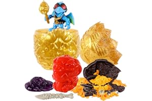 Treasure X Dino Gold Armored Egg. Break The Egg. Squeeze The Ooze Out. Smash The Fossil to Find The Treasure. Then Build The Dino and Display. Styles May Vary