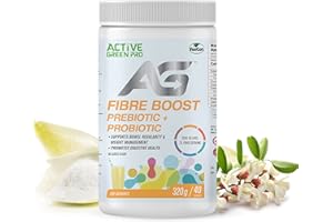 Active Green Pro® Fibre Boost Prebiotic + Probiotic - Supports Bowel Regularity, Weight Management, Digestive Health - Sugar 