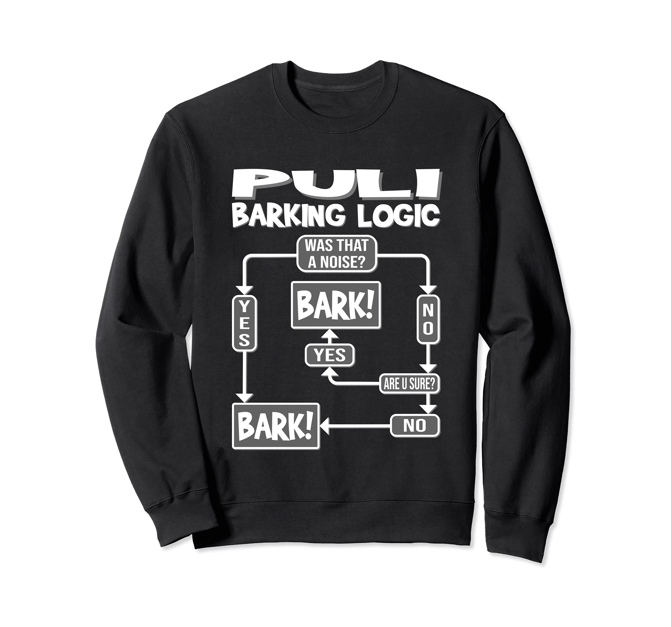 Dog Barking Logic, funny dog gift idea, Funny Puli Sweatshirt
