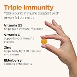 Nutriburst Nutriburst Triple Immunity Liposomal Vitamin C D3 Zinc 60 Gummies view 2
