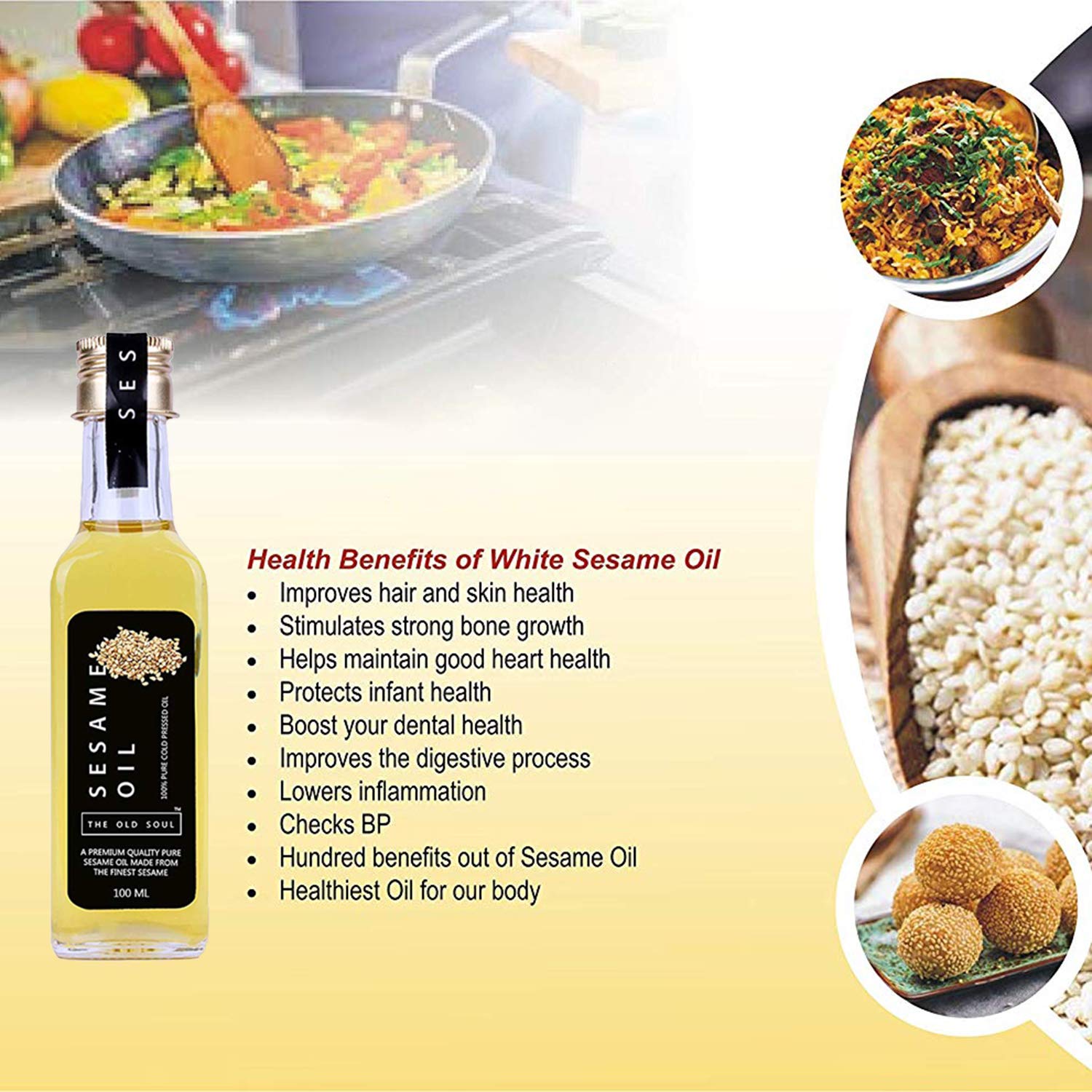 The Old Soul 100 Pure Cold Pressed Sesame Oil Multi Benefits For
