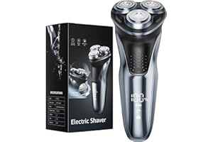 GDKLXL Electric Razor for Men: IPX7 Waterproof Shaver, 1.5H Fast Charge, 4D Flex Precision Blades with Trimmer - Gentle on Sensitive Skin Travel-Friendly