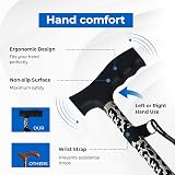 Life Healthcare Folding Walking Stick Adjustable Height Lightweight Aluminium view 3