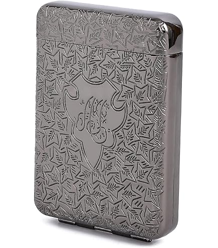 peaky blinders cigarette case amazon 3 Sided European Retro Carved Metal Case, Three Fold Cigarette Box For Holding 16 King Size Cigarettes 84mm Unique Gifts, Gold Health & Personal Care Peaky Blinders Inspired Metal Cigarette