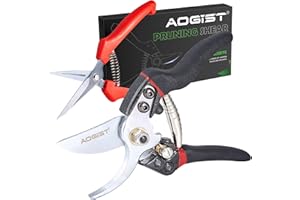2 Pack Pruning Shears Set, Garden Shears 7.5" Garden Clippers Plant Scissors Professional Bypass Pruner Tree Branch Cutter Pl