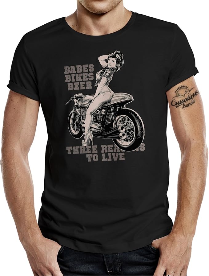 camiseta babes bikes beers