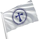 Templar Knight Crusader Flag Banner Showcase Affiliation Membership Decoration Banner - Durable Nylon Vibrant Double-Sided 3x5 Garden Flag - Perfect for History Buffs, Holi,Reenactors and Collectors
