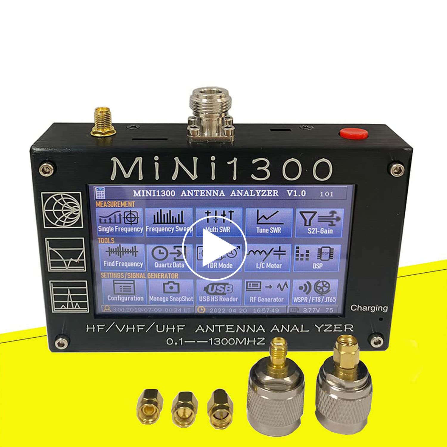 Upgraded Mini1300 Antenna Analyzer 0.1Mhz~1300MHz