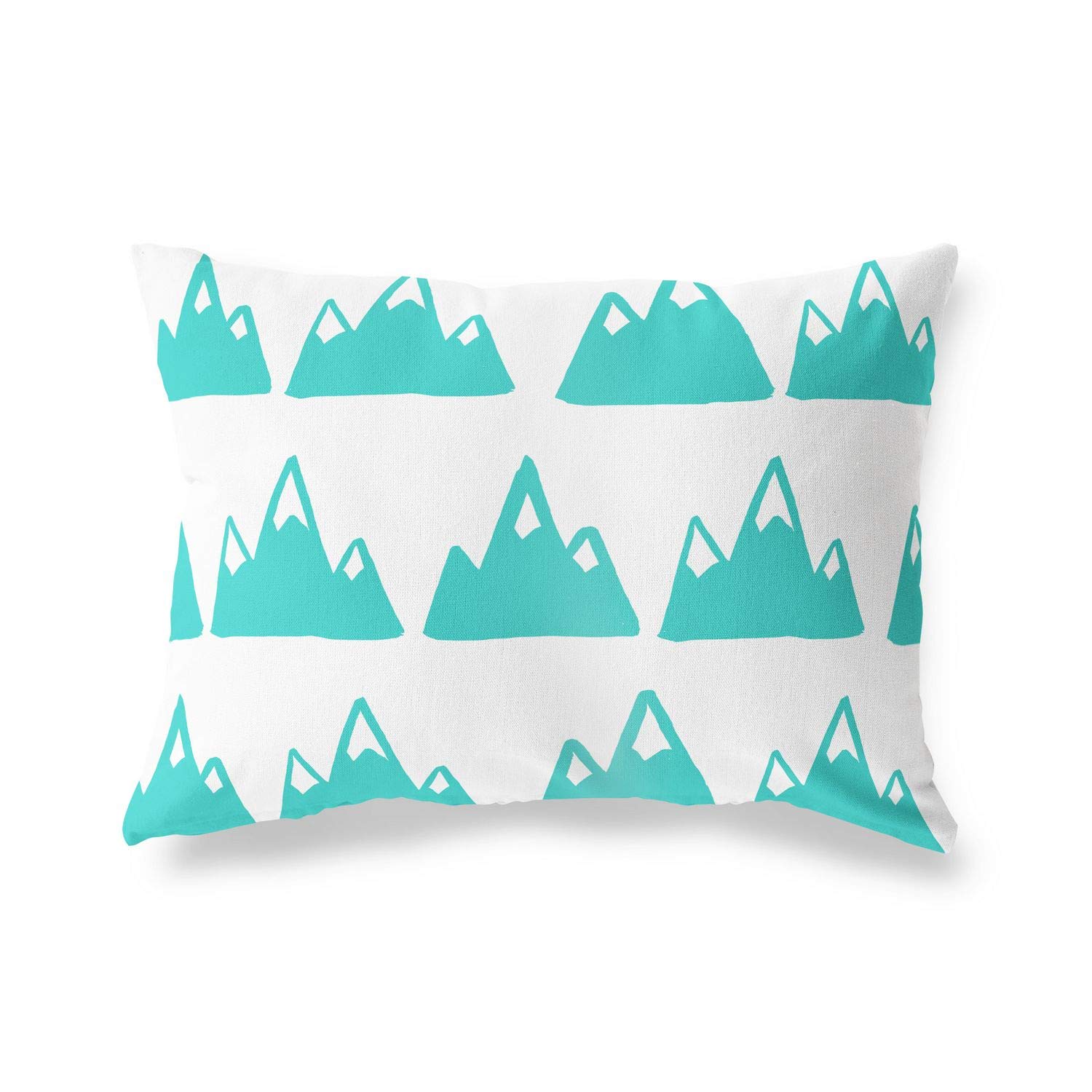 BonaMaison Decorative Cushion Cover, Turquoise-White Throw Pillow Covers, Home Decorative Pillowcases for Livingroom, Sofa, Bedroom, Size: 45X60 Cm - Designed and Manufactured in Turkey