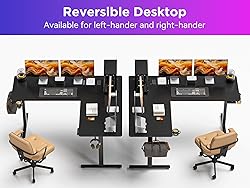 WALKINGDESK 63x55 Inches Reversible L Shaped