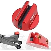 LIFSHP Universal Aluminum Magnetic Grooved Pinch Weld Jack Pad-Red | Frame Rail Jack Pad Adapter for SUV, Pickup, Sedan, MPV &amp; Wagon, Essential for DIY Tire Changing &amp; Vehicle Oil‑Change Repairs