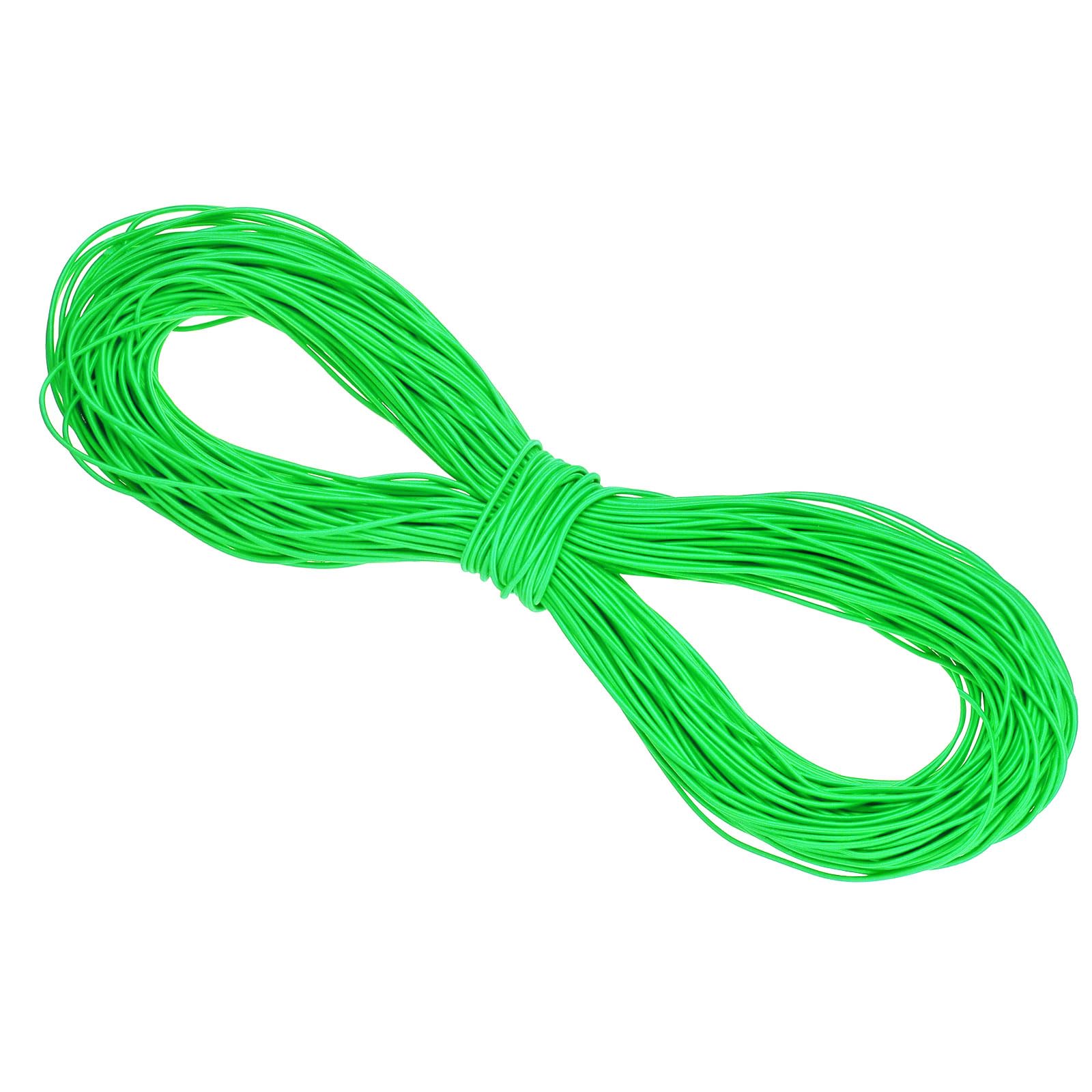 PATIKIL 109 Yards(100m) Bungee Cord Elastic Cord Heavy Stretch String Rope 2mm Fluorescent Green for Crafting DIY Sewing Hook Straps Camping Tie Down Strap