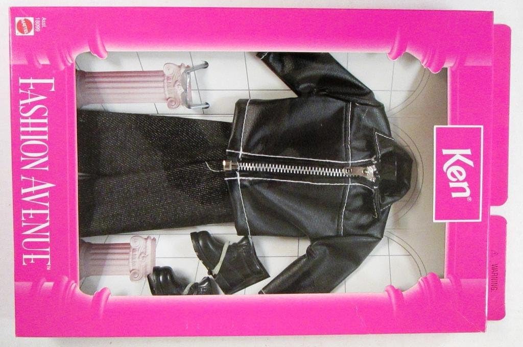 Barbie_ Ken Black Leather Outfit Clothes 1997 Asst.18099