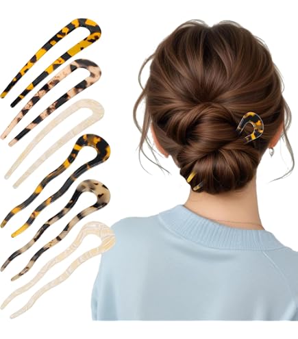 Amazon.com : 3 Pack Gold U-Shaped French Hair Pins Bun Chignon