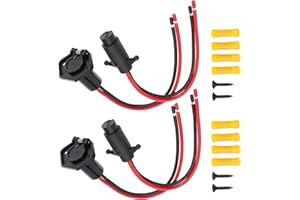 KICOFYEE Trolling Motor Plug 10 Gauge 2 Wire 12V-24V Compatible with Minn Kota Marine Boat Waterproof Trolling Motor Connector Trolling Motor Quick Connect Trolling Motor Plug(Plug-FM102)