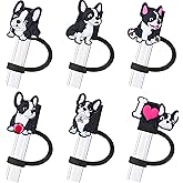Boston Terrier Straw Topper, 10mm (0.4in) Cute Dog Straw Topper, Covers for Stanley Cup - Boston Terrier Accessories, Decor, Stuff, Things, Birthday Decoration, Gifts for Lovers, Women, Kids, Girls
