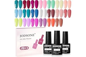 JODSONE 23 PCS Gel Polish Kit Colorful Fashion Classic Nail Gel Set 3 Bottles of Base Coat Matte and Glossy Top Coat