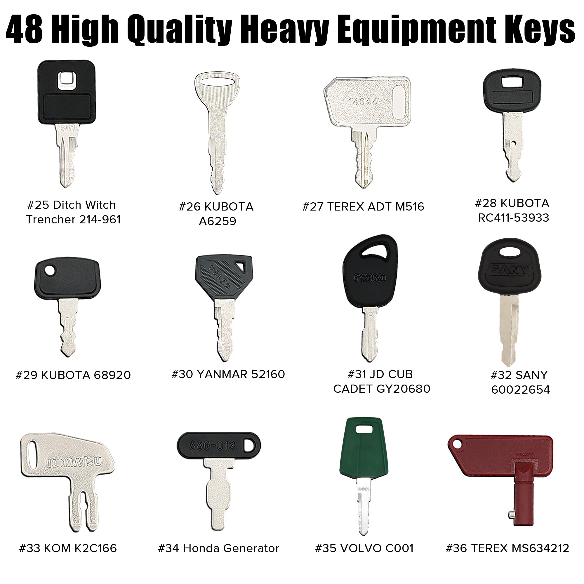 Mua SELOKY 48 Different Keys Ignition Master Keys Set/Heavy Equipment ...