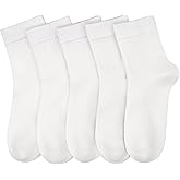 Women Thin Cotton Socks Comfort Breathable Soft Socks Above Ankle Crew Socks 5 Pairs
