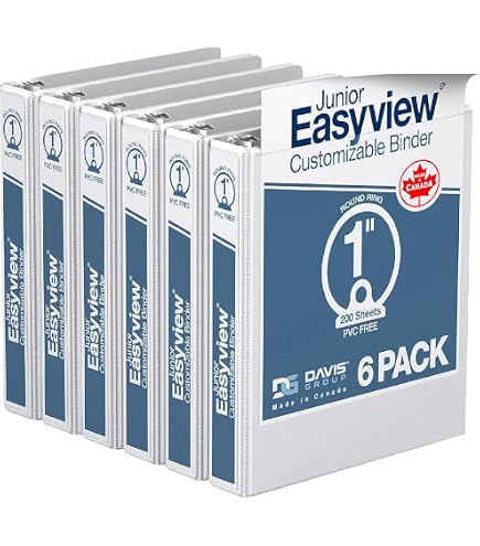 Blue Summit Supplies 1 Flexible Plastic Binder, O-Ring, Assorted Colo