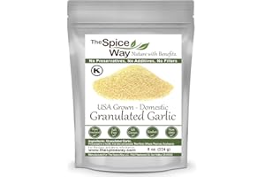 The Spice Way Granulated Garlic - Domestic, US Grown (8 oz) resealable bag