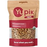 Yupik Organic Dry Roasted Cashews, 2.2 lb (35.2 oz), Kosher, Gluten-Free, Non-GMO, Vegan, Crunchy Nuts, Unsalted, Lightly Roasted, Oil-Free, Source of Protein &amp; Iron, Nutritious, Healthy Snacks
