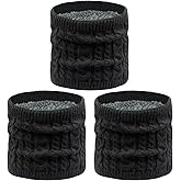 Cisnocr 3pcs Winter Neck Warmer Men Women Ski,Fleece Neck Gaiter Face Mask Scarf Thick Windproof Scarves