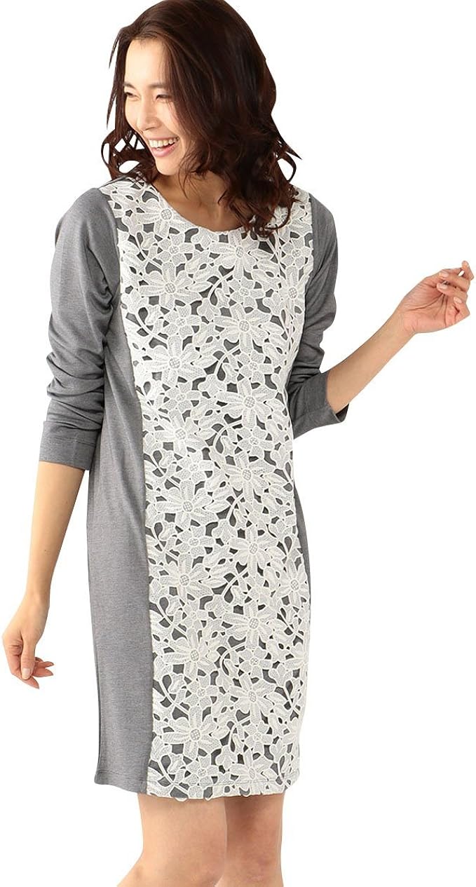 Amazon エーシーバイアルファキュービック ワンピース 1 レディース Lグレー 日本 L 日本サイズl相当 ワンピース チュニック 通販