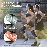 BESKEY Knee Support Pair Anti Slip Breathable Knee Compression Sleeve XL Black view 4