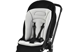 DUSHARKFUN Baby Stroller Seat Liner for Most Stroller Models, Breathable Fabric Stroller Seat Liner Insert, Ensure Comfort and Support on The Go, Baby Stroller Cushion for Toddler Aged 0-3 Years Old