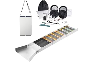 VEVOR Complete Sluice Box Gold Panning Kit, 50" Folding Aluminum Alloy Gold Mining Equipment, 23 PCS Gold Prospecting Kit with Gold Pan, Classifier Screen, Separating Magnet, Backpack and More