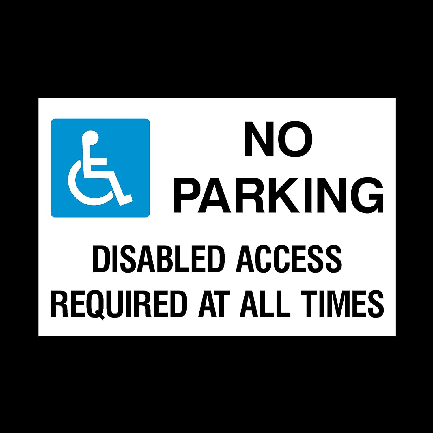 No Parking Disabled Access required 3mm Metal Sign Private Property