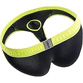 ZONBAILON Men's Briefs Dual Pouch Ice Silk Underwear Open-fly Breathable Sexy Panties