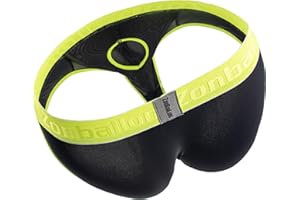 ZONBAILON Men's Briefs Dual Pouch Ice Silk Underwear Open-fly Breathable Sexy Panties