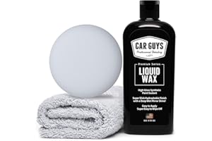 CAR GUYS Liquid Wax | Advanced Car Wax | Superior Protection with a Carnauba Shine | For all Paint Colors and Excellent Black
