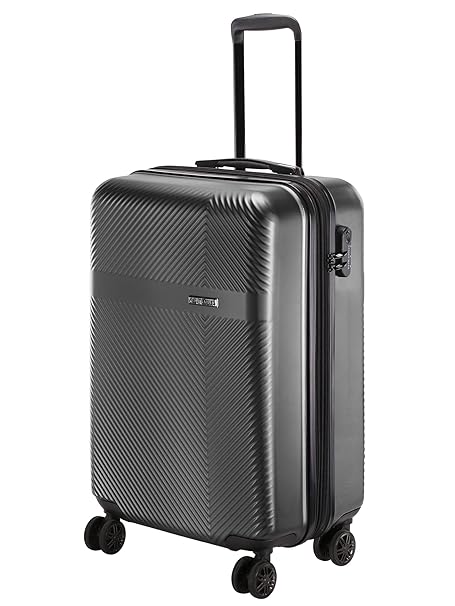 Nasher Miles Fifth Avenue Polycarbonate 55 cms Black Hardsided Check-in Luggage (NM S1153 5th Avenue Black 20)