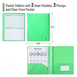 Mr. Pen- Plastic Folders with Pockets and