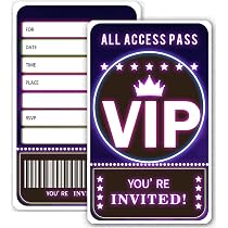 Amazon.com : wuguimeii 20 Neon VIP Ticket Coupon Invitations with ...