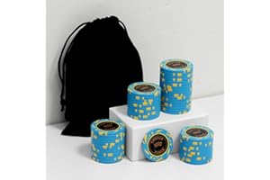 Nmroim 13.5 Grams Clay Poker Chips Blank Chips Casino Poker Chips 40mm Large Chips Pack of 50 Pieces