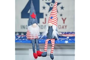 STRYAO 4th of July Patriotic Gnome Decorations, 2 PCS Handmade Plush Gnomes, Gnomes Gift for Independence Day Memorial Day Presidents Day Veterans Day