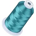 Simthread Lot de 4 bobines de fil à Broder polyester 5000 mètres