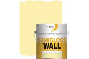 Diamond Brite Paint Semi Gloss Latex Paint 1 Gallon in Yellow Linens 22100-1