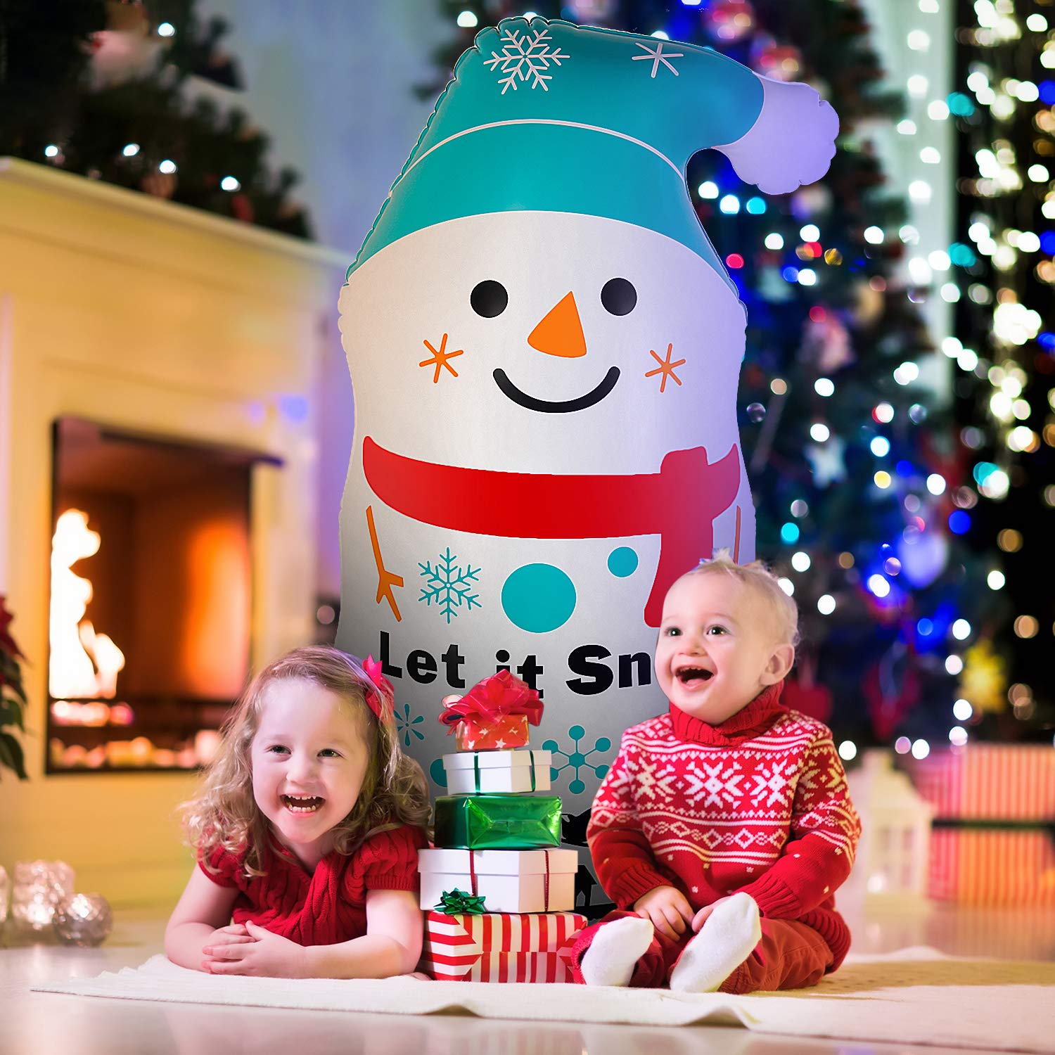Aywewii Christmas Inflatable Snowman Tumbler, Inflatables Christmas Decorations, 3.8 FT Inflatable Snowman for Christmas and New Year Home Indoor Outdoor Holiday Yard Decorations